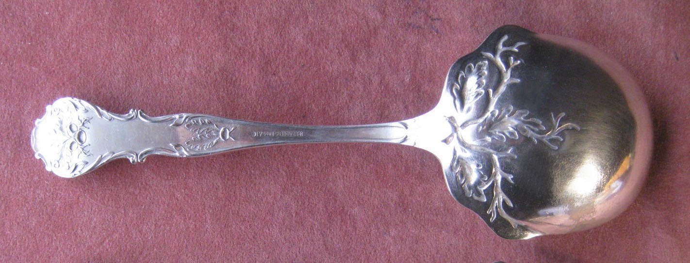 CHARTER OAK – BERRY SERVING SPOON, 1847 ROGERS BROS 8.75″, No Monogram