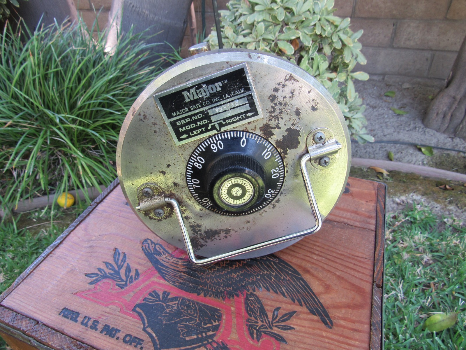 Vintage Major Safe Door Lid Head for In-Ground In-Floor Security Lock