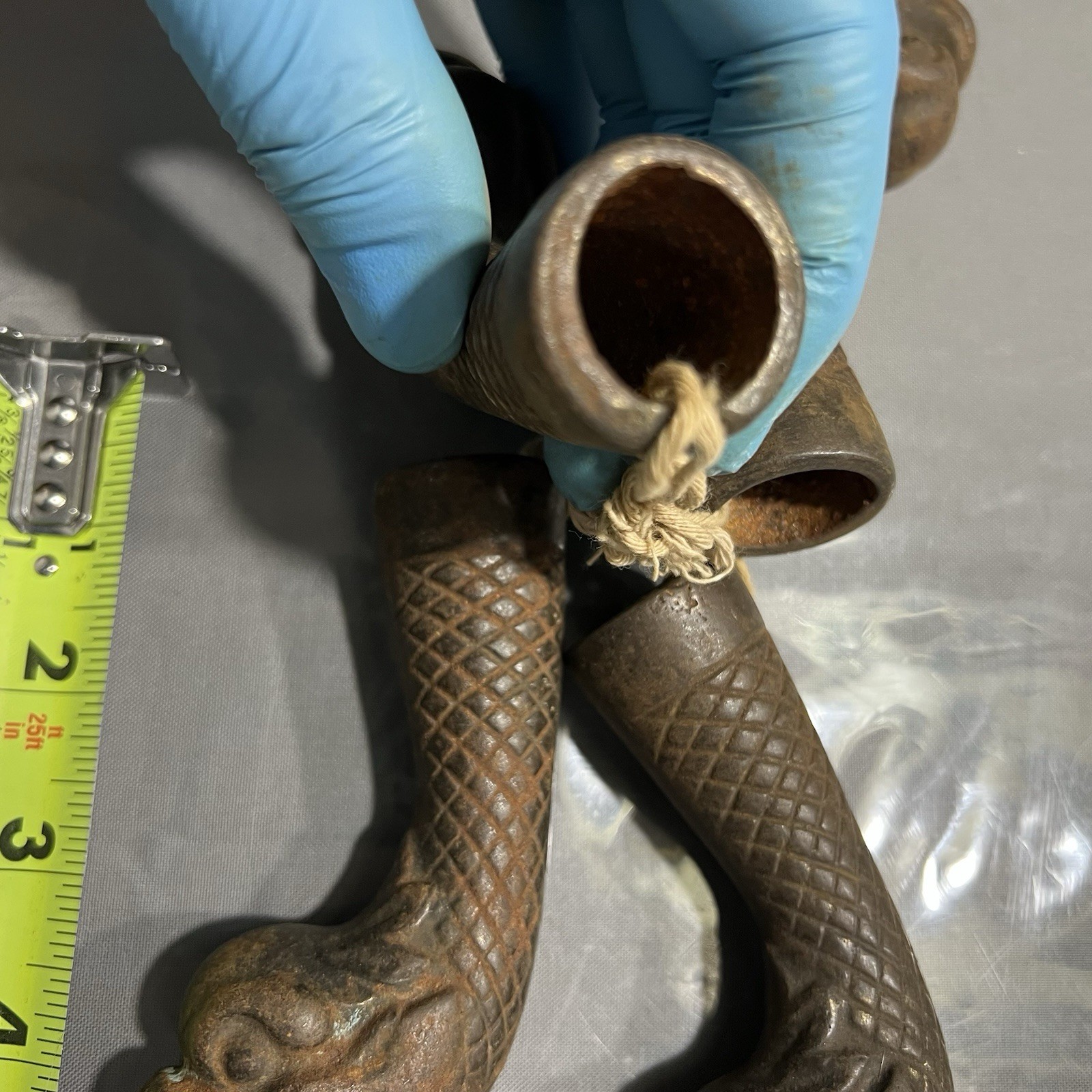 Set of 4 Antique Cast Iron Koi Fish Furniture Legs Feet Salvage