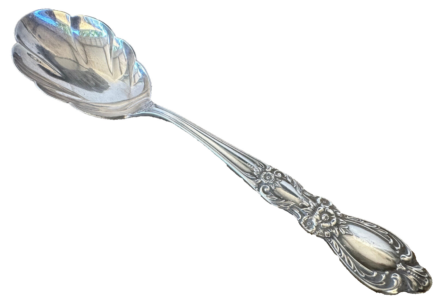 1 Solid Shell Casserole Serving Spoon Heritage International Silverplate 9″