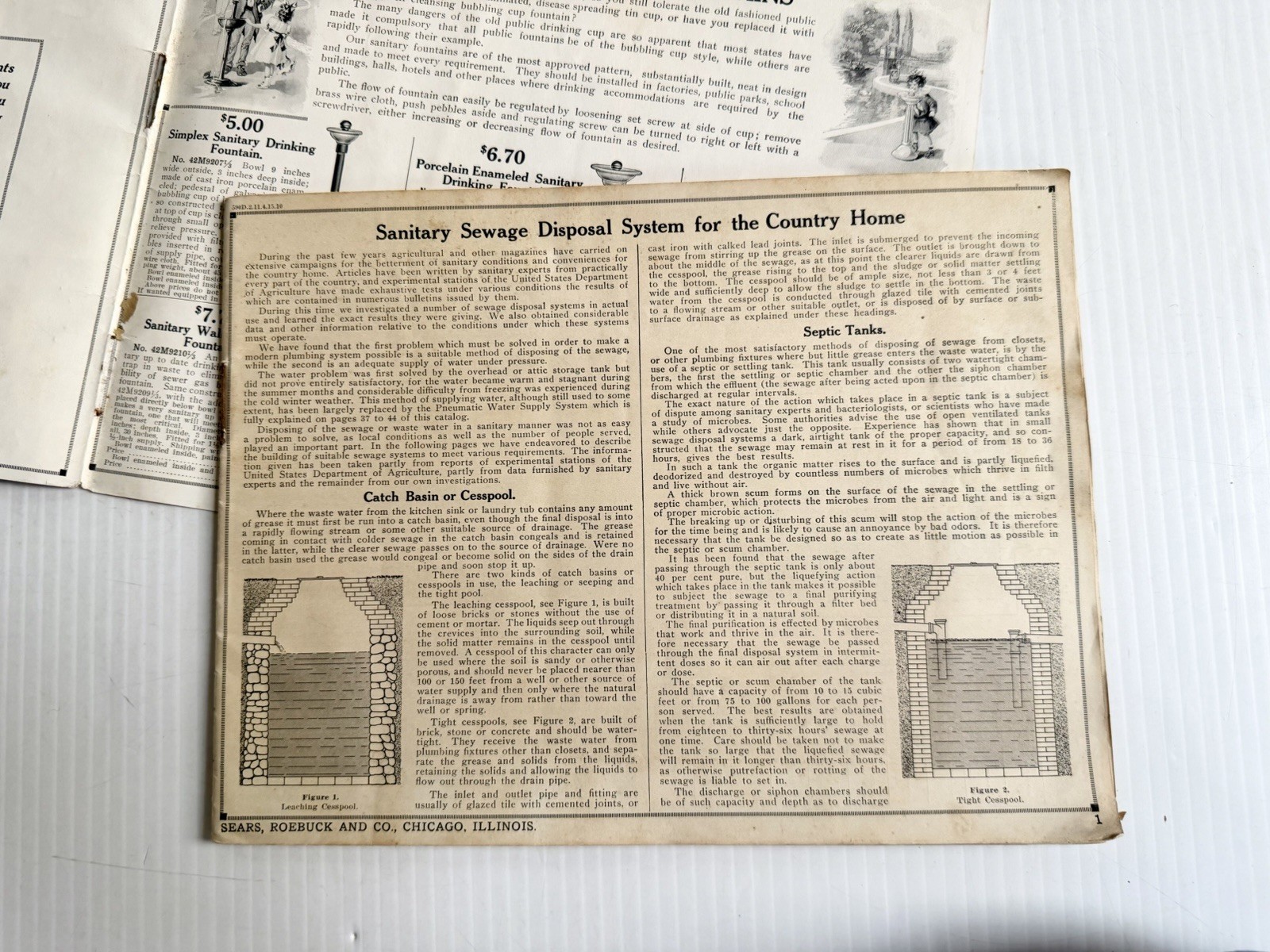 Antique Sears, Roebuck & Co. Chicago Modern Plumbing Catalog
