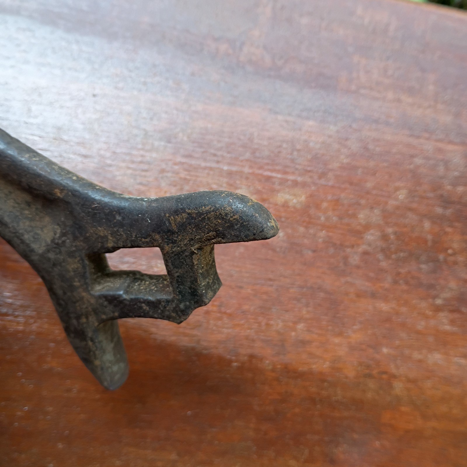 Antique Utility Wrench Iron Salvaged Industrial Farm Tool