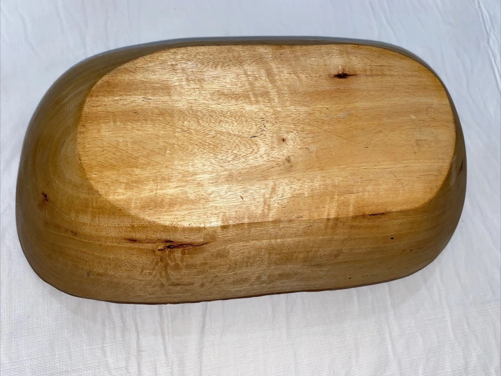 Rustic, Live Edge, Rectangle, Hand, Turned Wooden Bowl 15”L￼