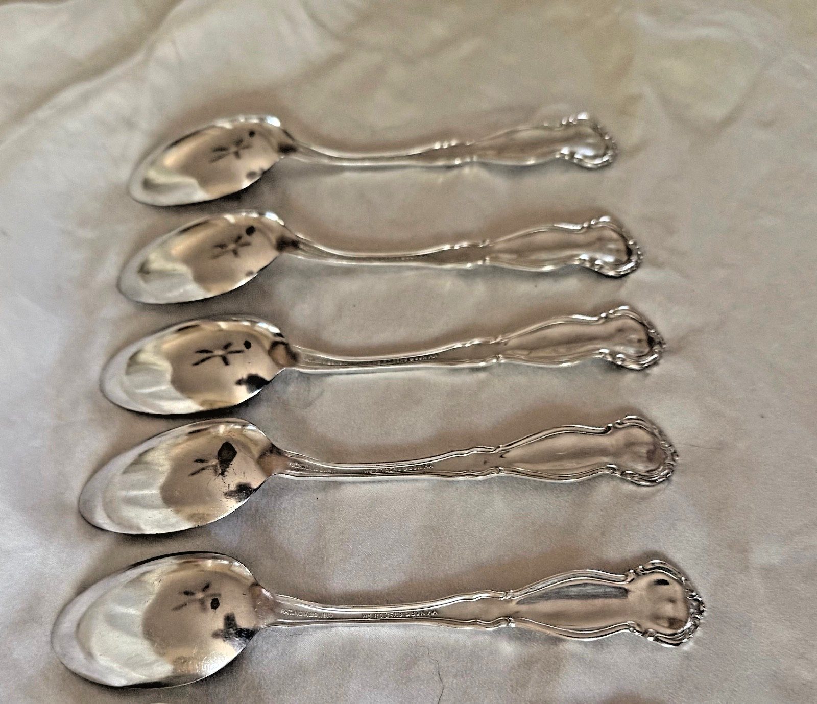William Rogers & Son AA Spoons Flatware Patented 1910 Silver Plate