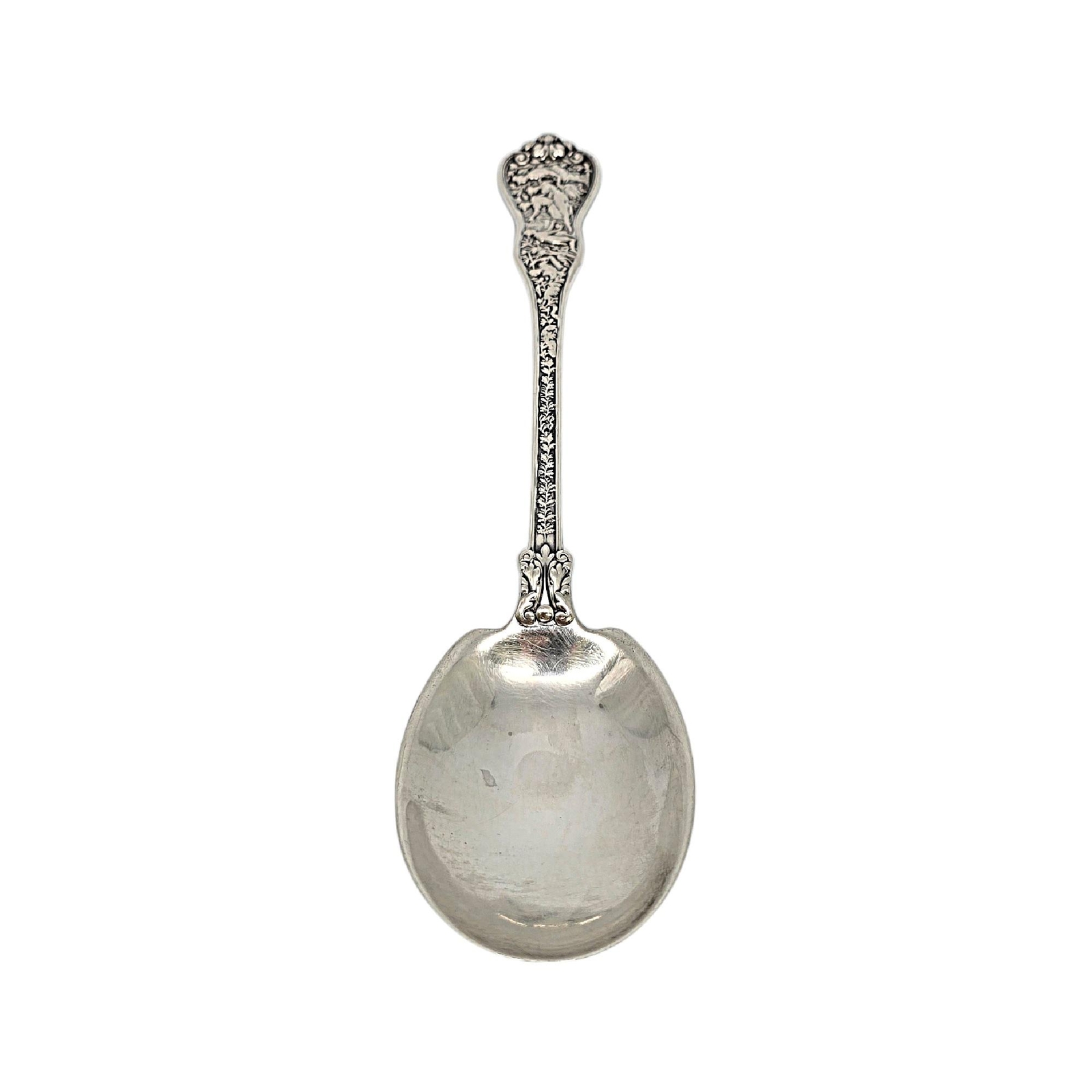 Tiffany & Co Olympian Sterling Silver Salad Serving Spoon w/Mono 10″ #20372