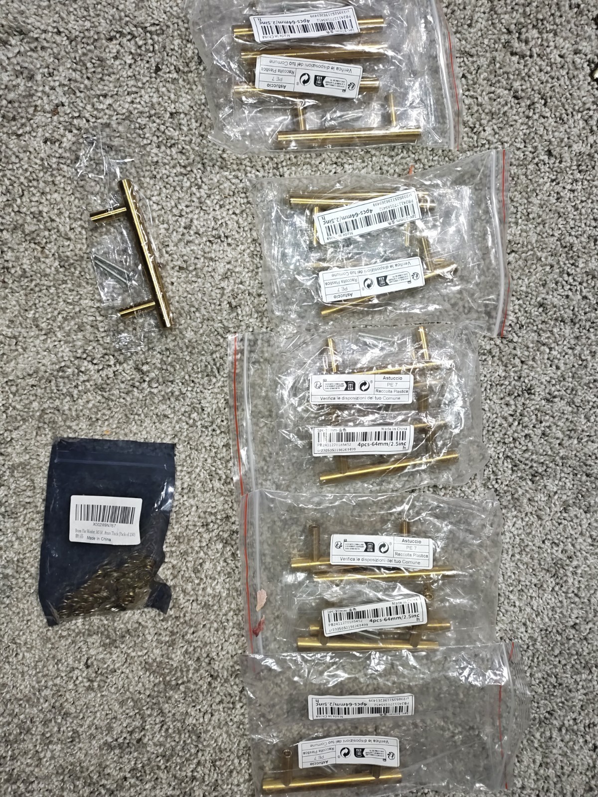 18 New Brass Drawer Pulls 2 1/2 Inches