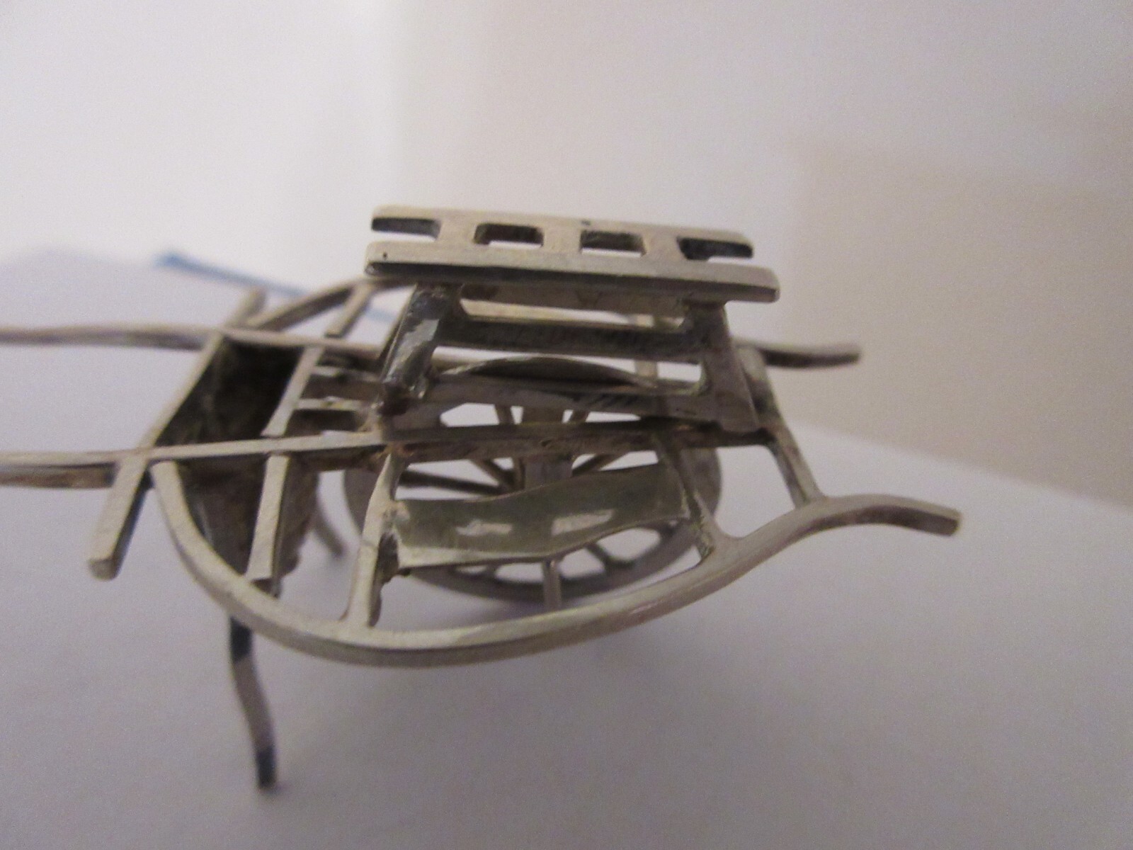 Chinese Silver Miniature, Wheel Barrow, China Hallmark