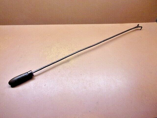 Antique Wrought 31″ Long Iron Double Hook Tool Blacksmith Forged Gas Light Tool?