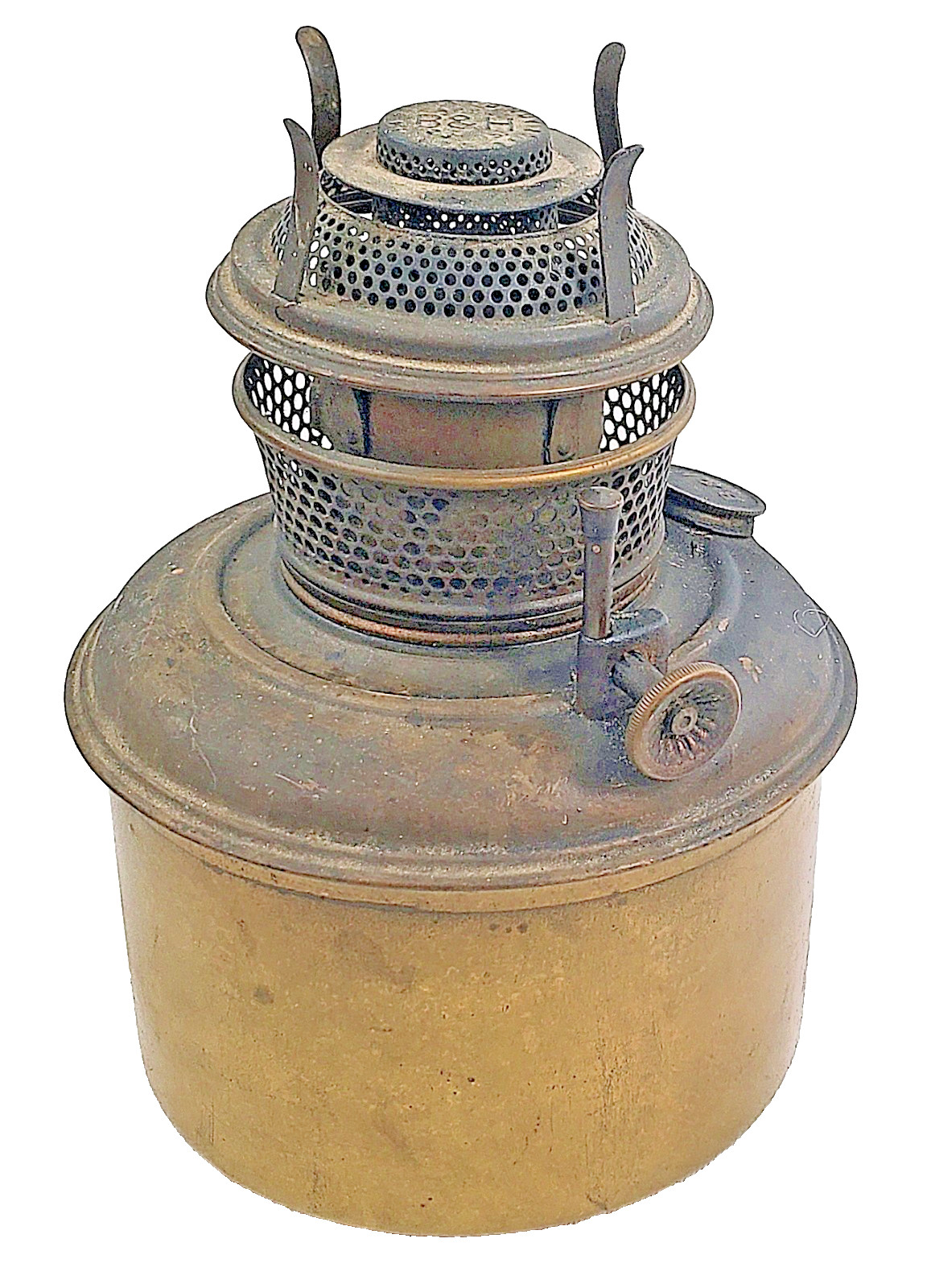 * B & H oil Lamp font brass Antique lighting Part Kerosene DROP – IN