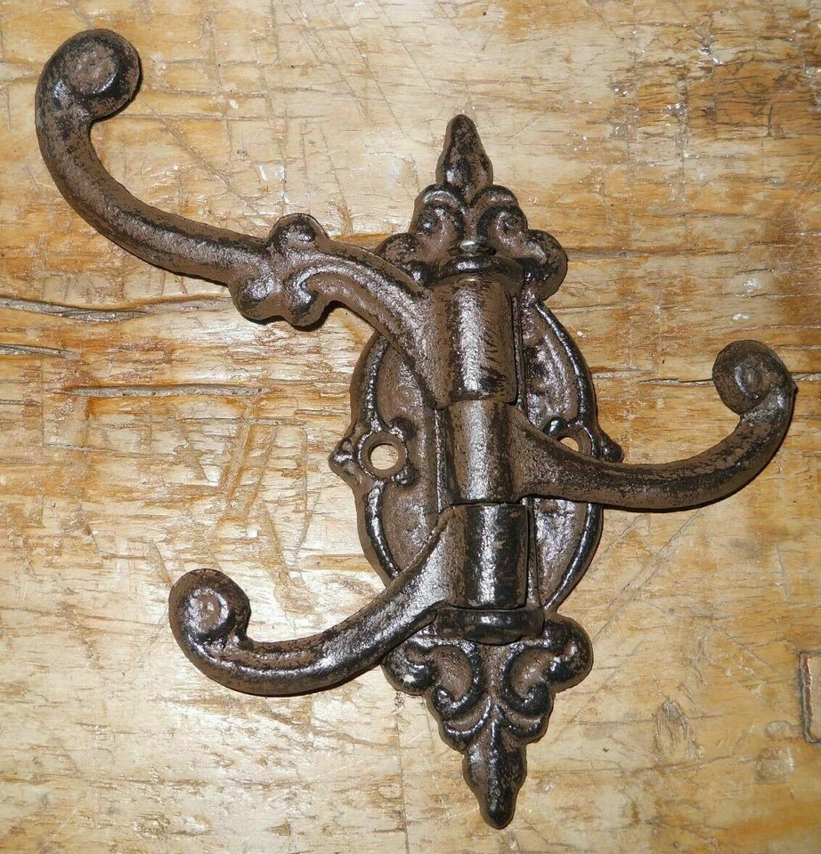 Cast Iron 3-Arm Swing Towel Hook Holder Victorian Towel Hook Bathroom Hardware