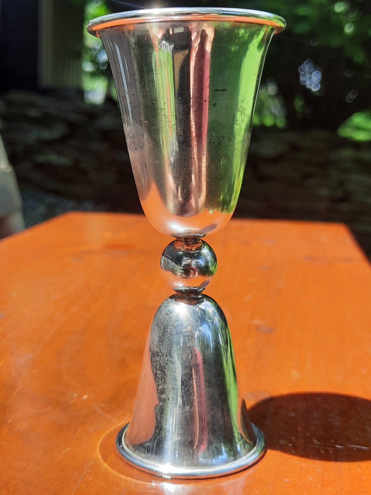 Sterling Silver Double Jigger with Ball Center