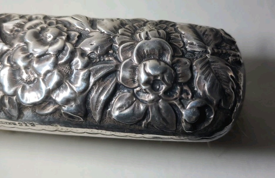 19th C. Gorham #212 REPOUSSE Sterling Silver Victorian Clothes Brush 5″ 73 Gram