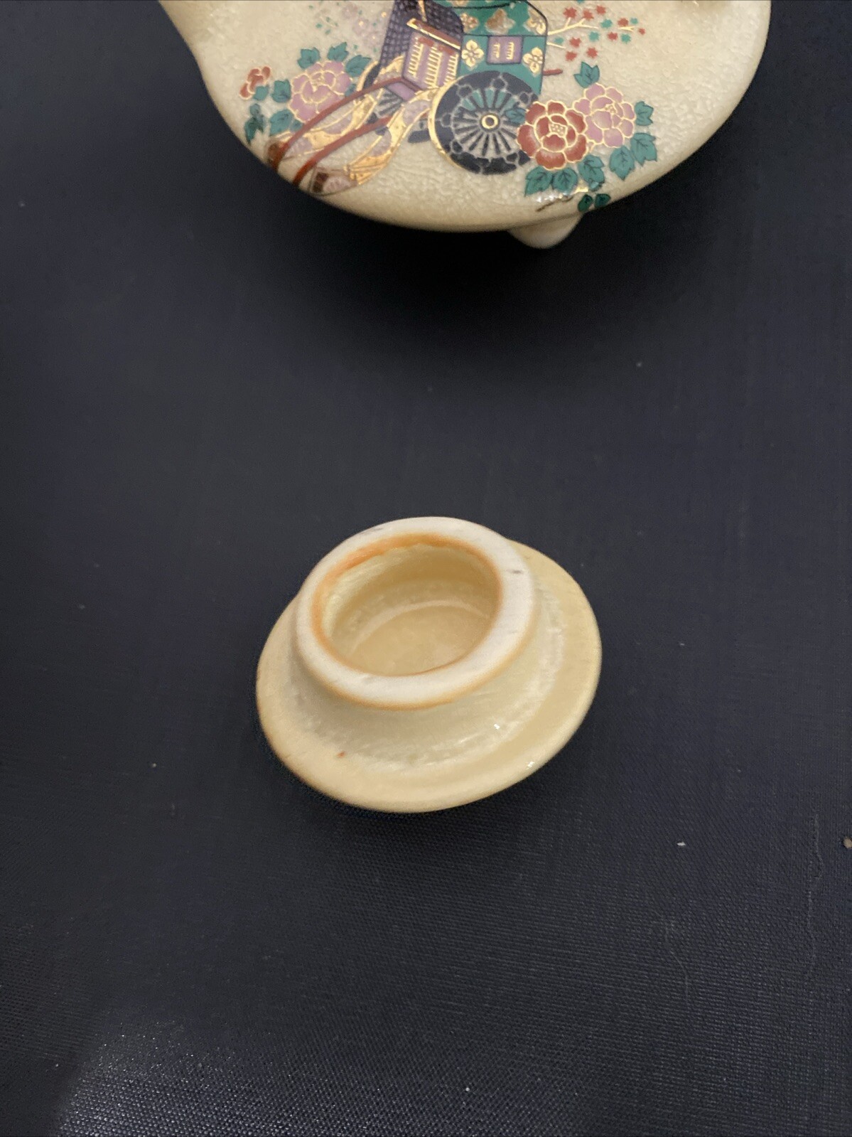 Japanese Antique SATSUMA Miniature Teapot Sake Pot Mini