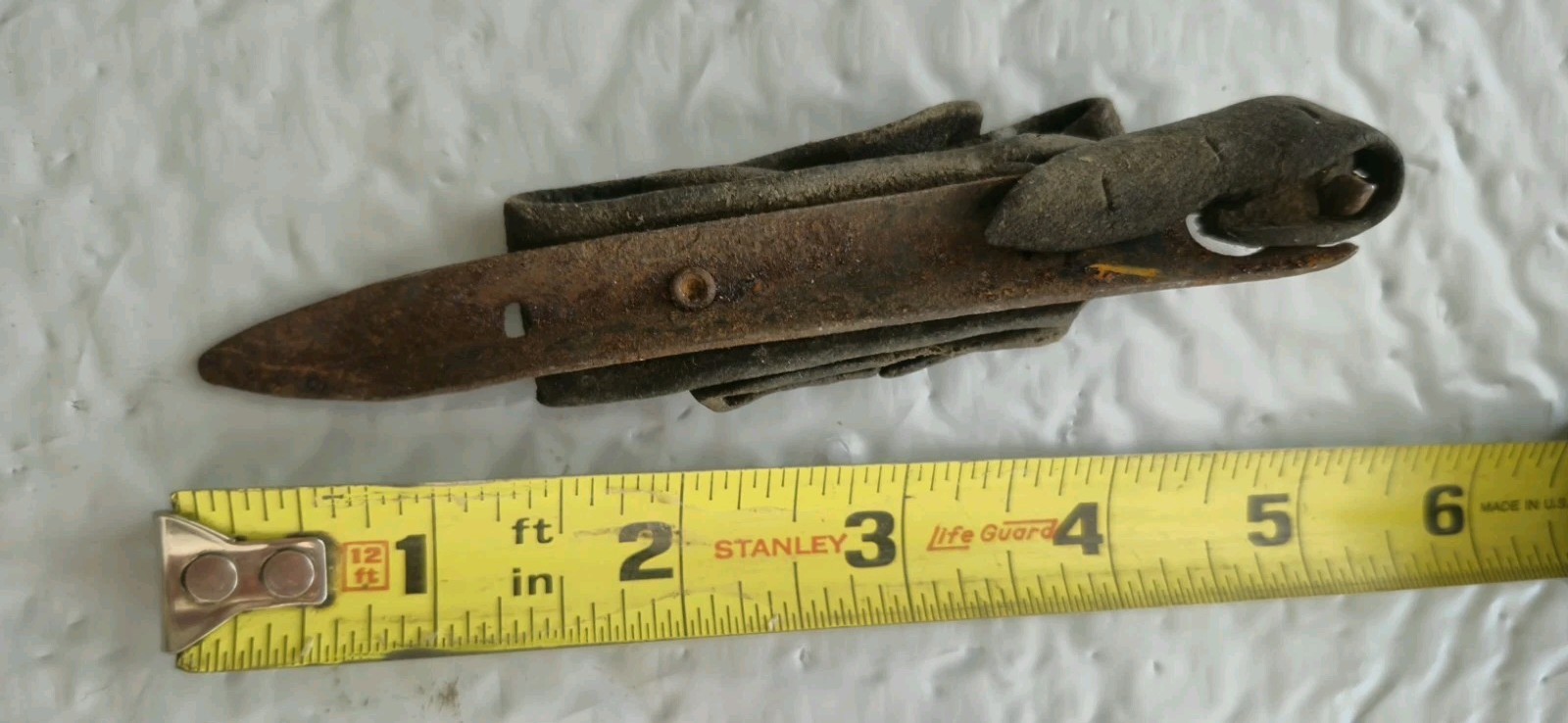 Vintage Corn Husker Shucker Metal with Leather Strap Farm Hand Tool