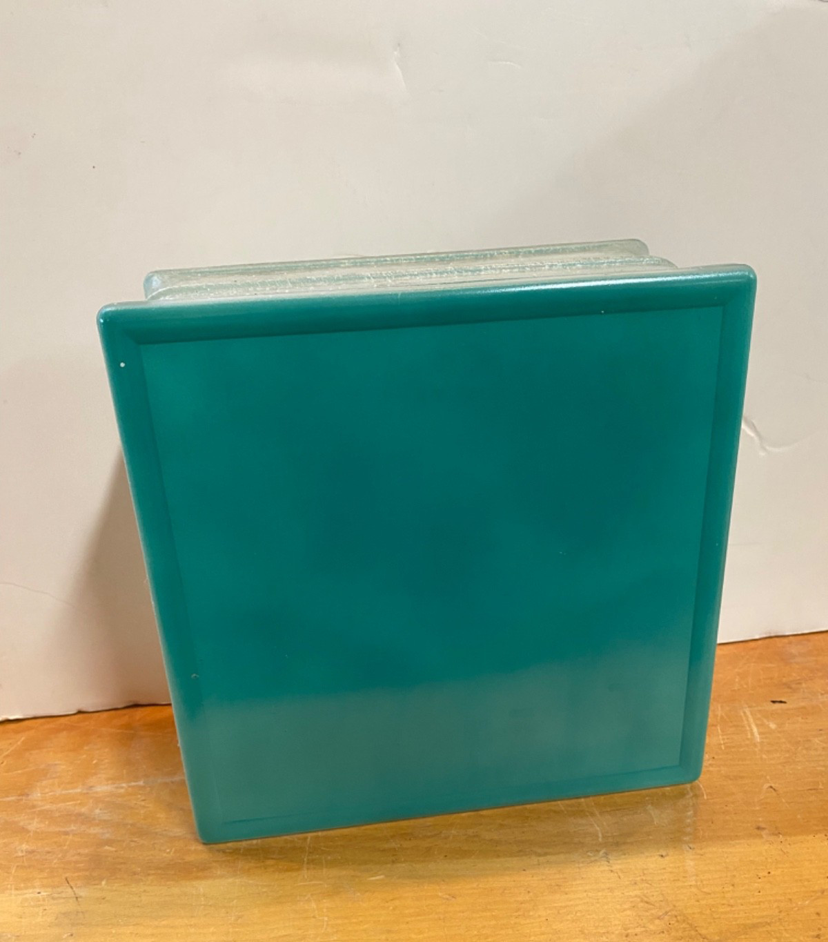 Mid-Century Architectural GREEN Colored Glass Block-New Old Stock- Corning ~AR14