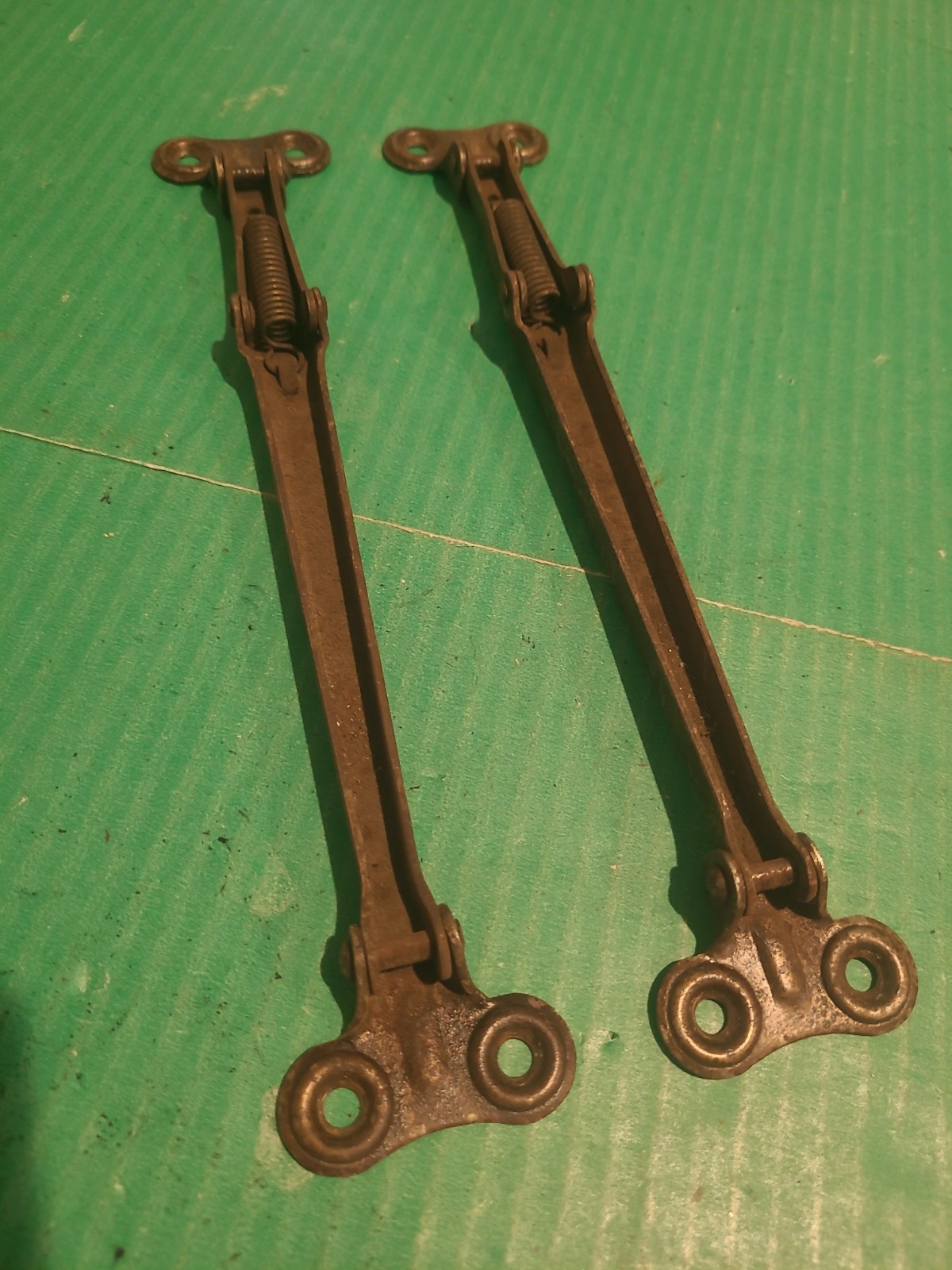 Lot of (2) Vintage Steel Duncan Phyfe Style Drop Leaf Table Spring Hinge 8″