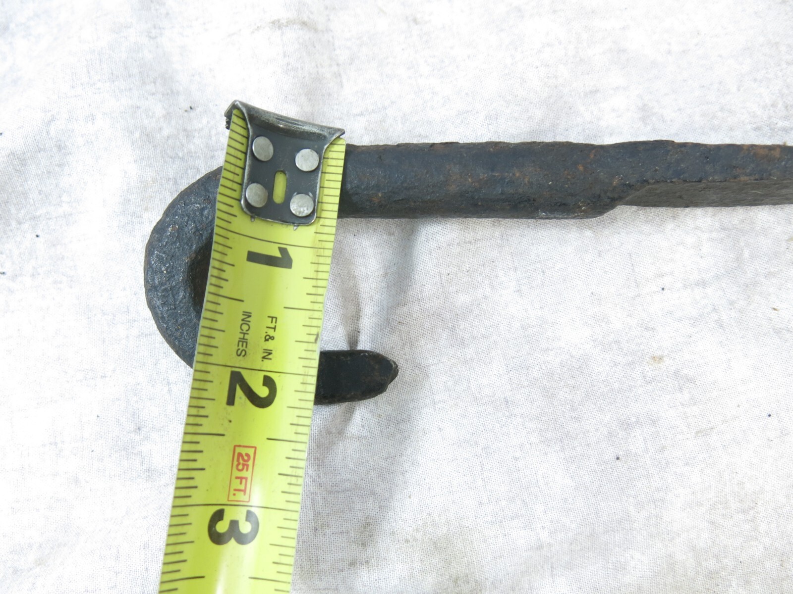 Antique Privative Blacksmith Forged Hook Blacksmith S Hook About 14-1/4″ Long
