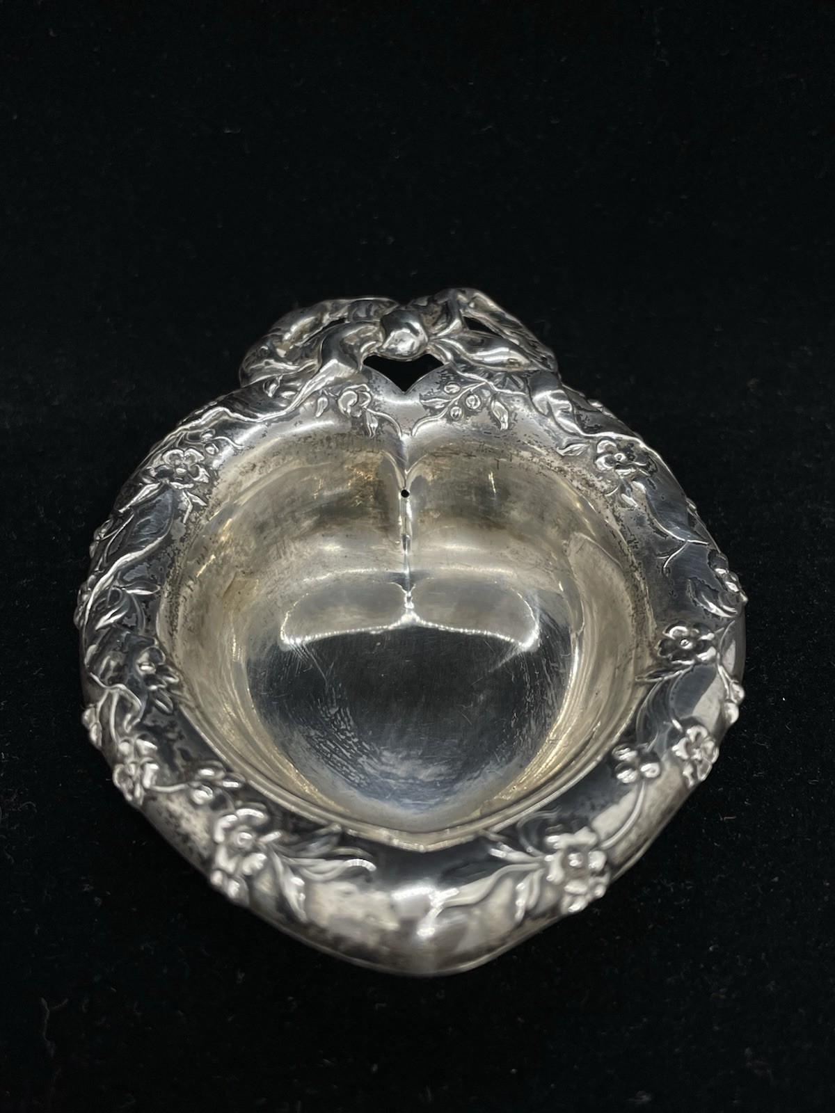 Reed & Barton Sterling Heart Shaped Dish 1955 Candle Mark