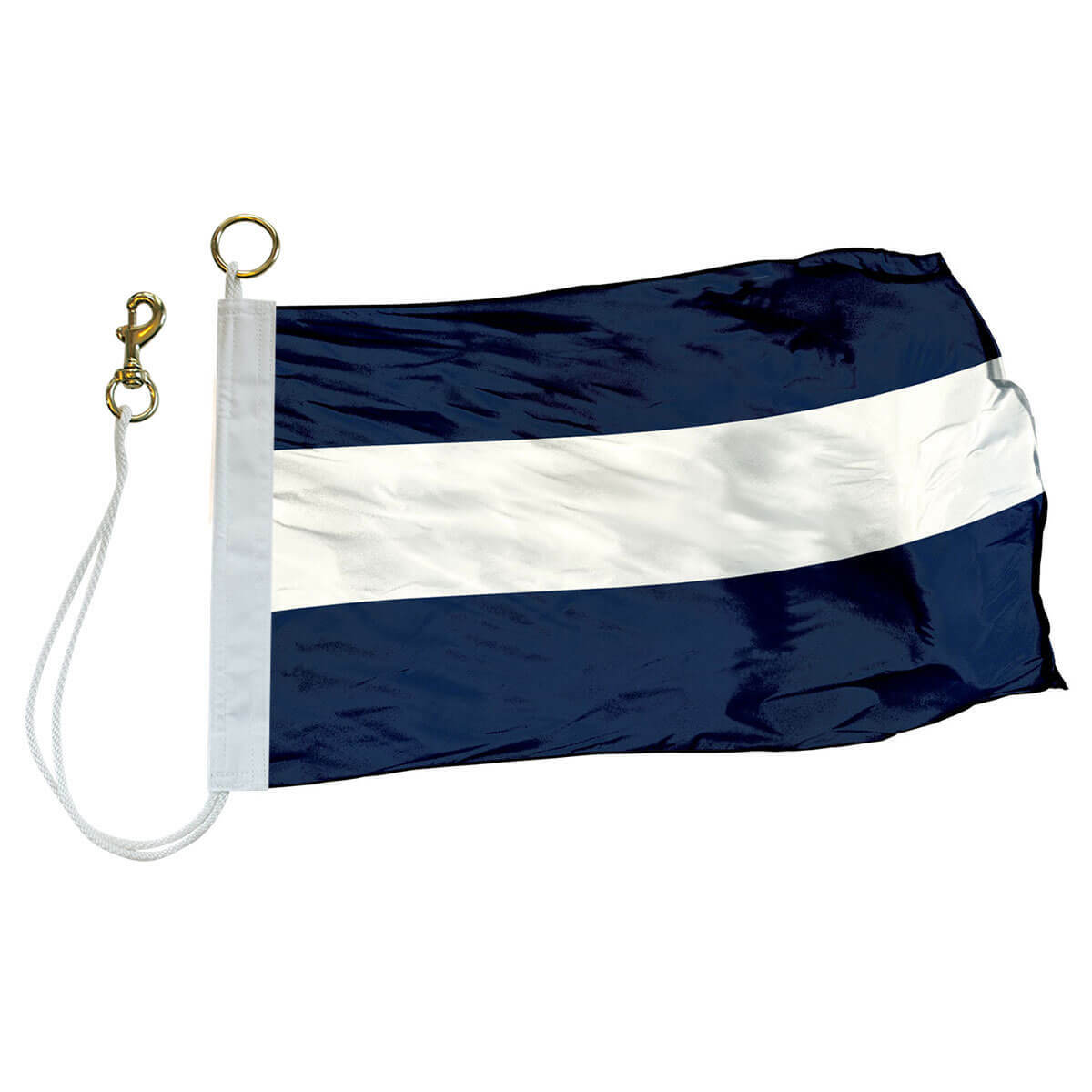 MARITIME ICOS SIGNAL NAUTICAL FLAG EDER 4’x6′ Letter J Size 14 Brass Snap &Rings