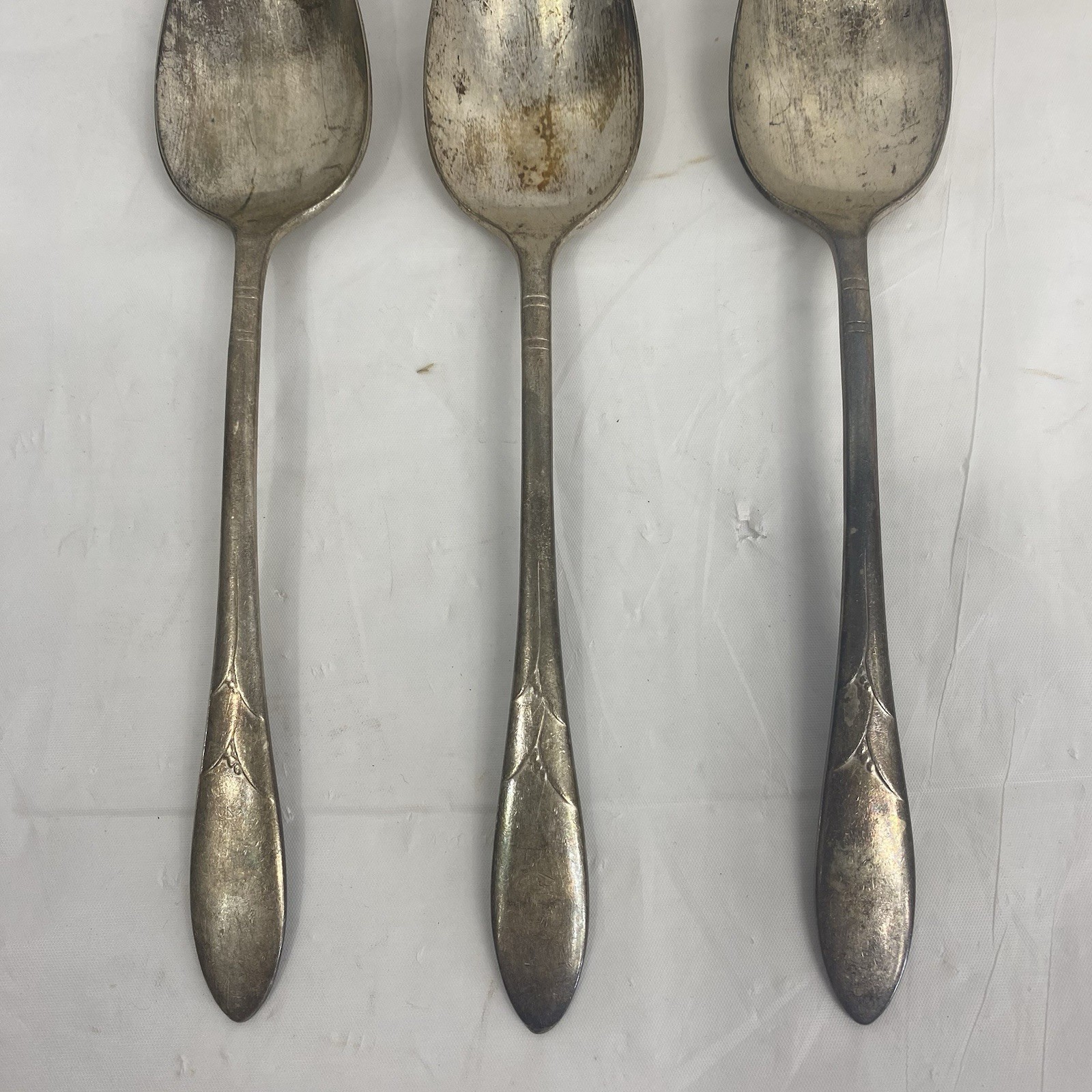 Lot of 3 Oneida Community LADY HAMILTON Table Serving Spoon 8 1/4″ Silverplate