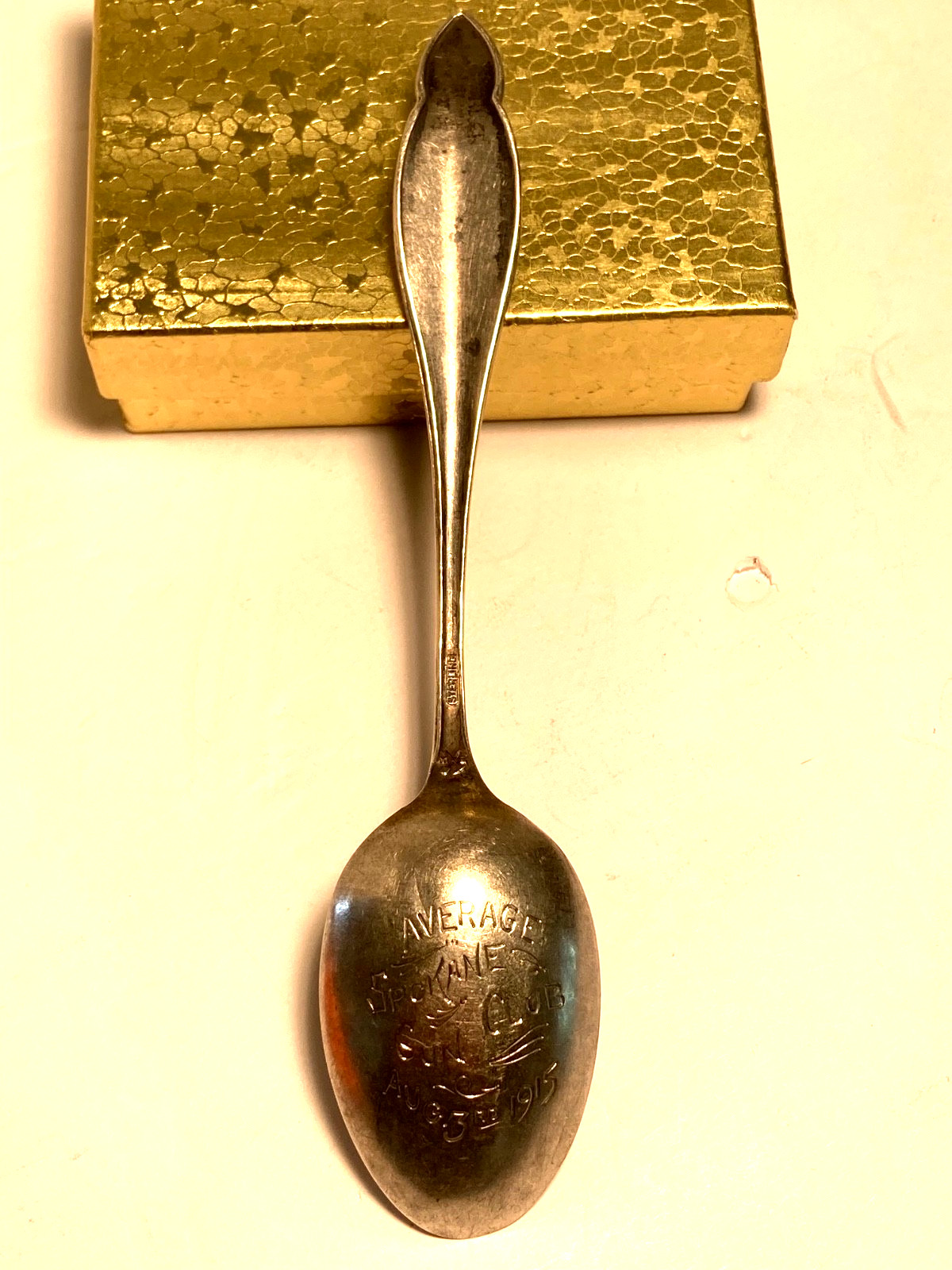 Vintage Sterling Silver Monroe Bridge/Gun Club Spokane Souvenir Spoon *Very Nice