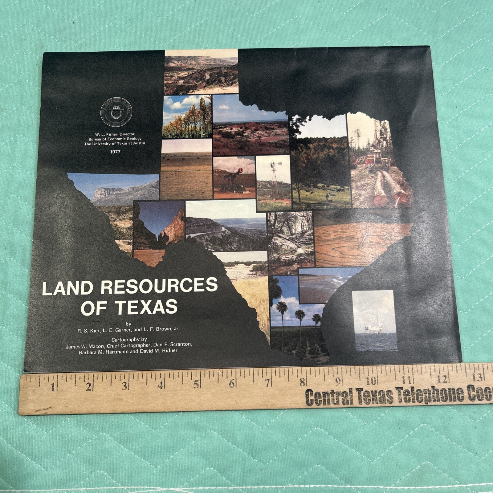 Land Resources Of Texas 1976 Kier Garner Brown Booklet & Map