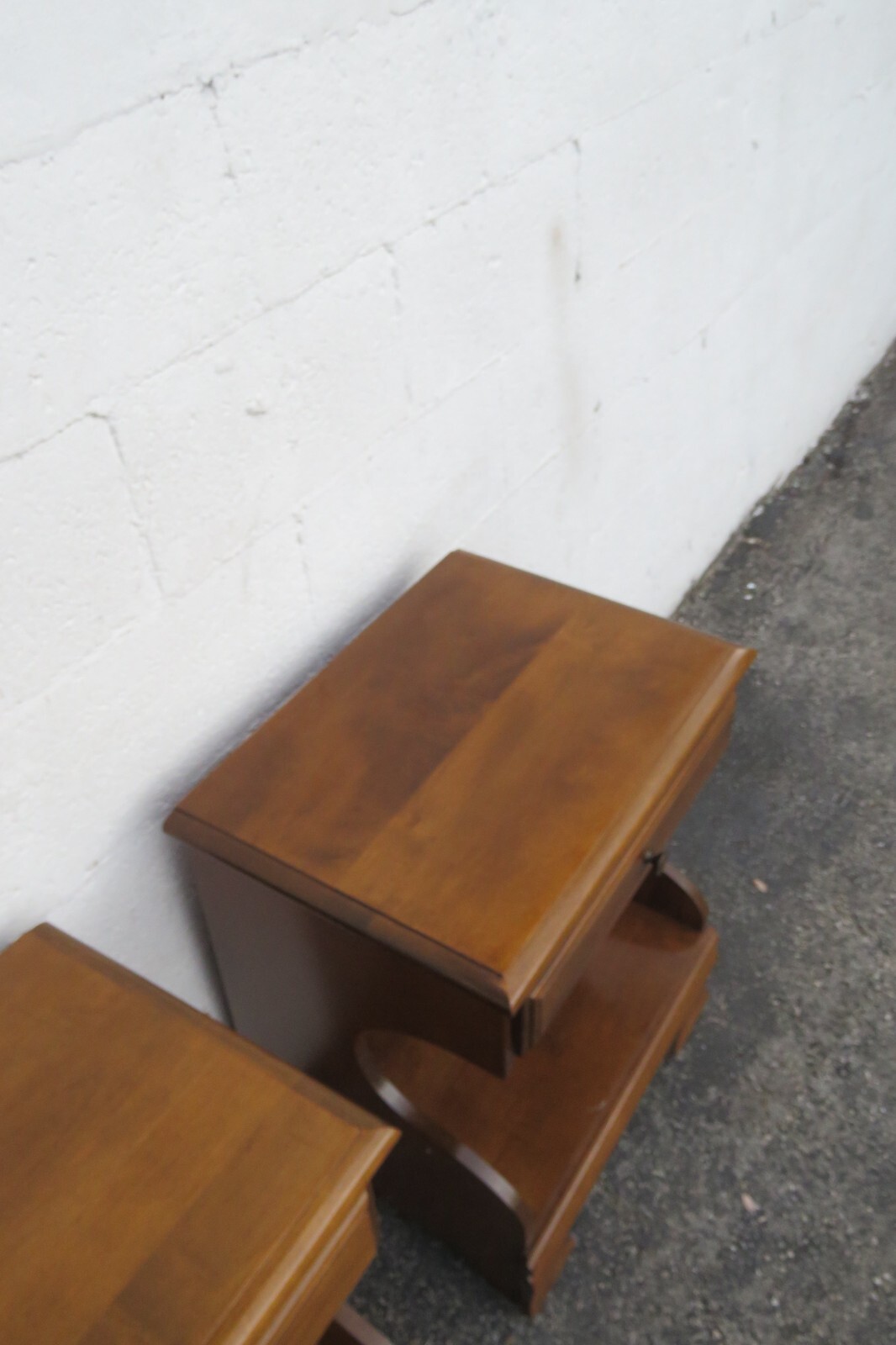 Tall Maple Nightstands End Side Bedside Tables a Pair 5975