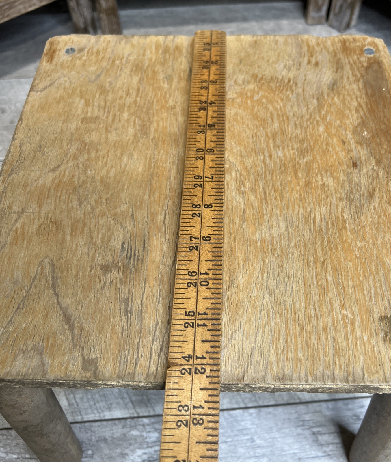 Vintage Milk Stool / Plant Stand Farmhouse Country Primitive Rustic Cottagecore