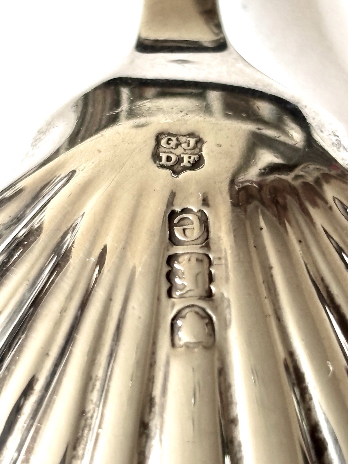 Antique Victorian Silver Shell Caddy Spoon Josiah Williams Co London 1900