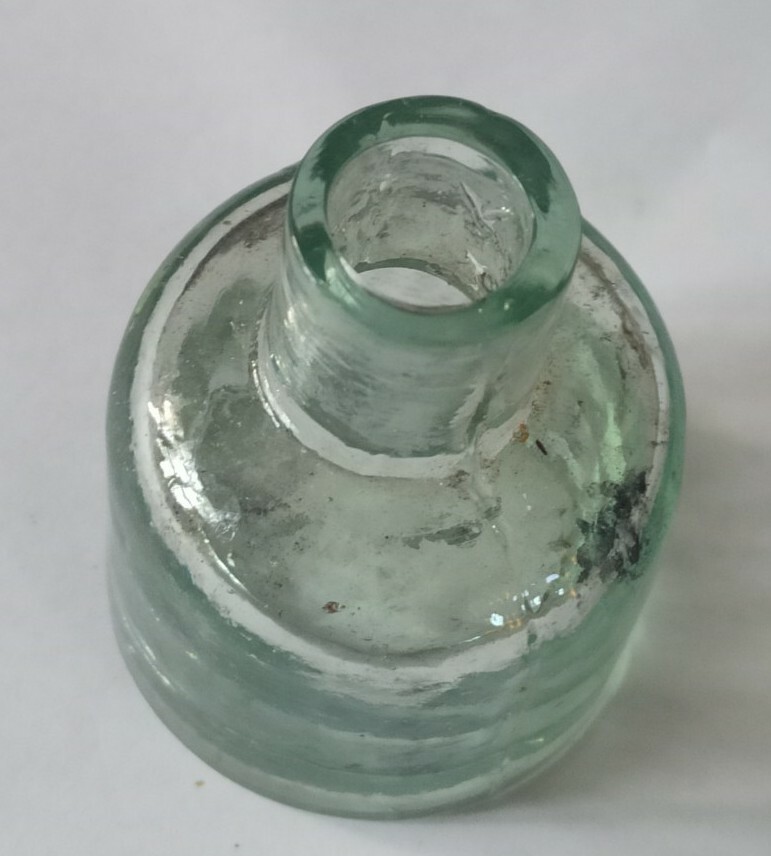 BEAUTIFUL ANTIQUE BRITISH SNAP TOP INK BOTTLE 1880-1920 AD