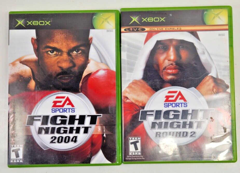XBOX FIGHT NIGHT 2004 FIGHT NIGHT ROUND 2 EA SPORTS MANUALS 2 SET