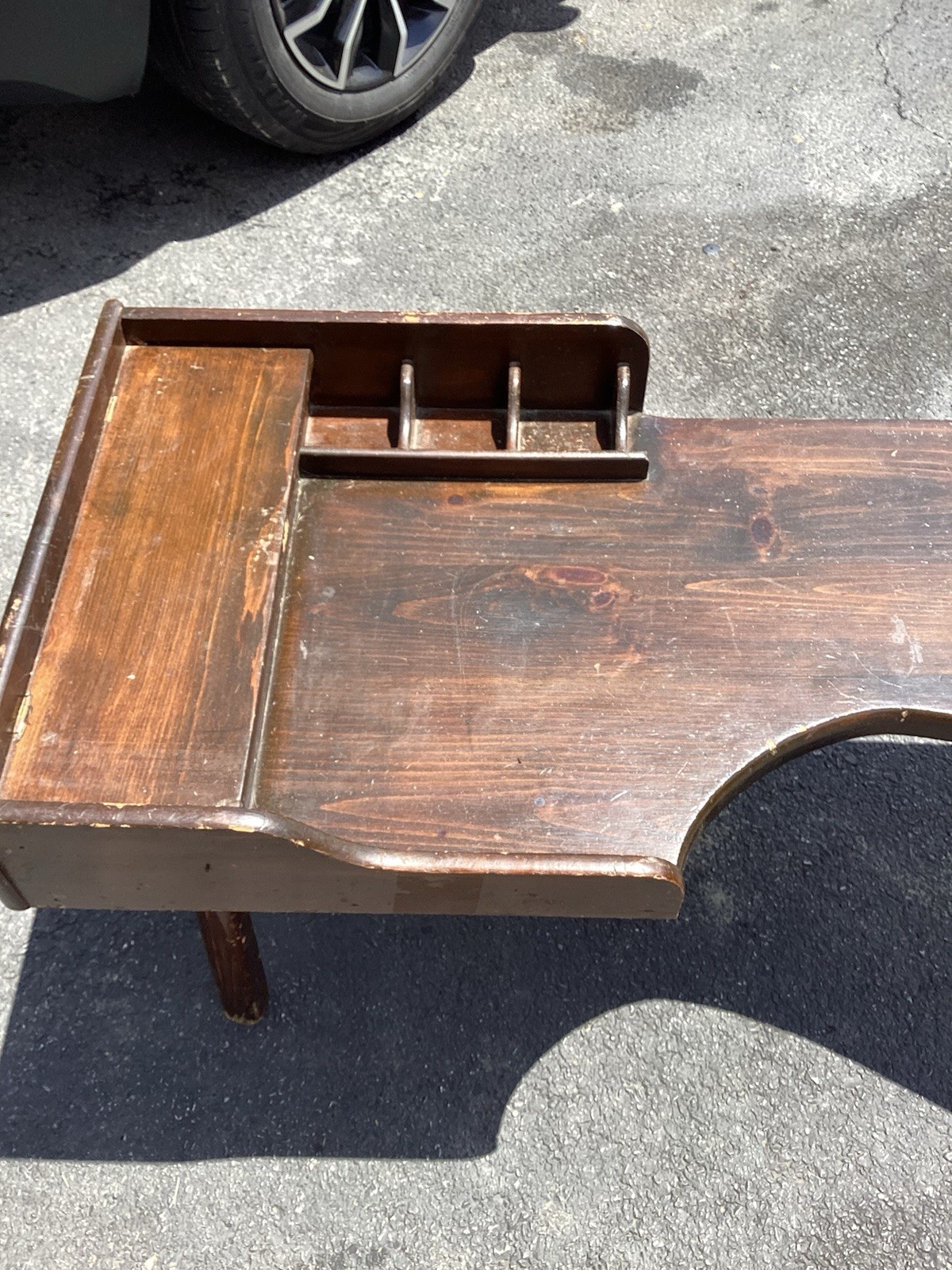 Wooden Cobblers Bench Coffee Table Primitive MCM Farm House Decor Free Shipping