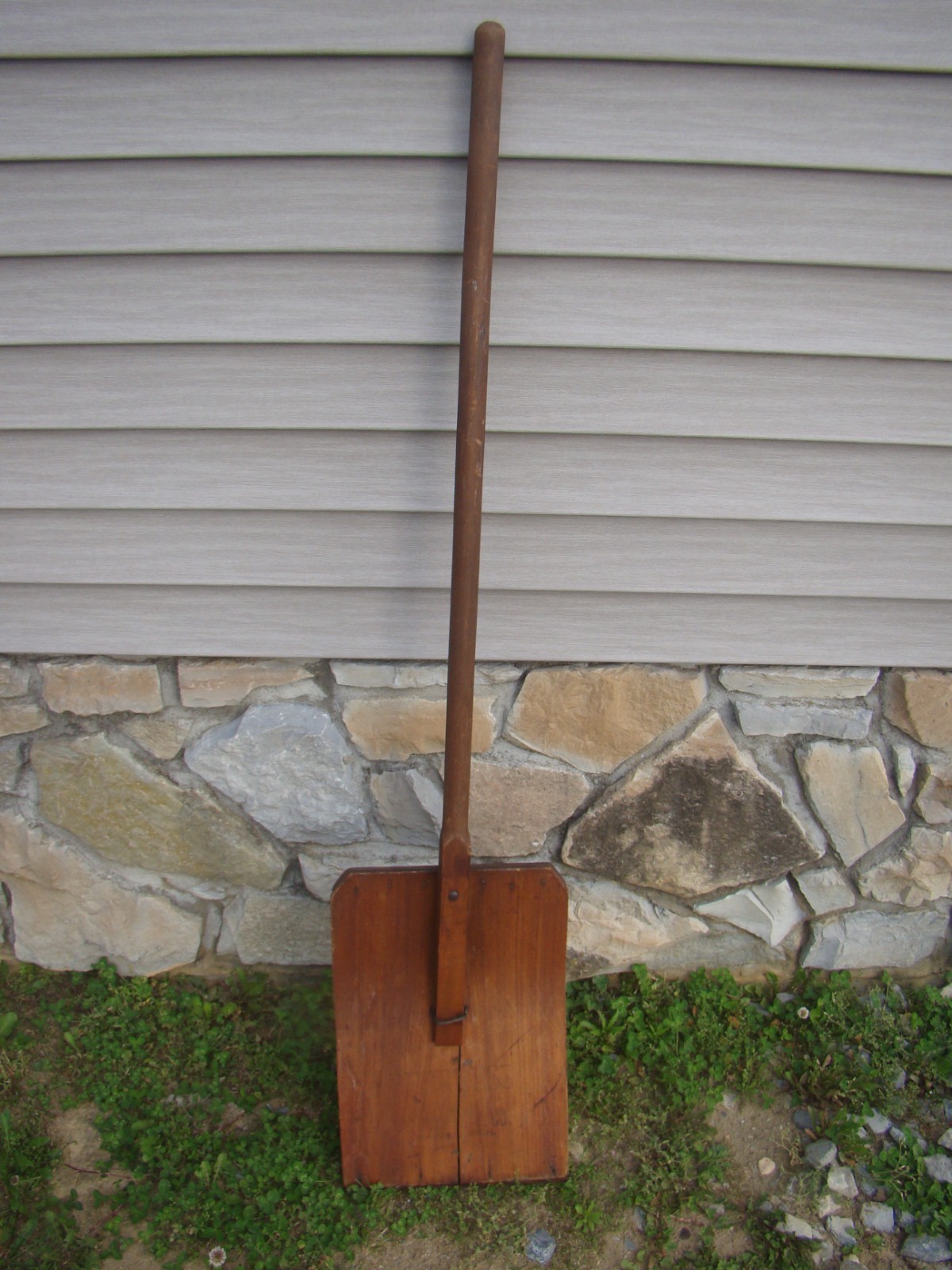 Primitive Antique Wooden Shovel Distressed All Wood Shovel Peerless Ossowo Mi.