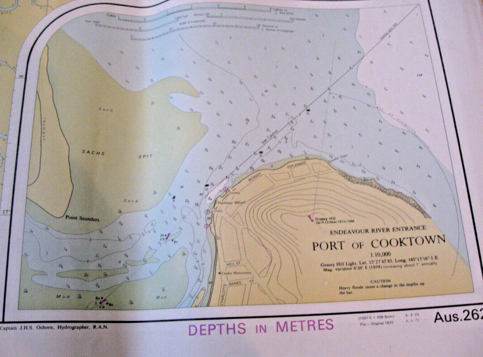 NAVIGATIONAL CHART / MAP # AUS 262 – PLANS OF CAIRNS AND COOKTOWN – AUSTRALIA