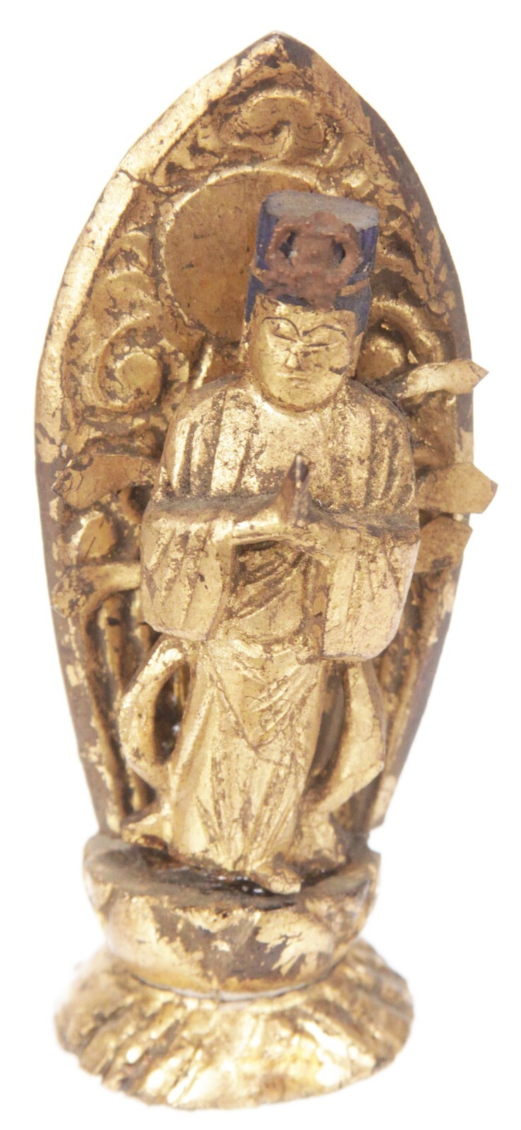 Antique Vintage Portable Shrine Zushi Kannon Bosatsu Buddhist Altar Figure Old