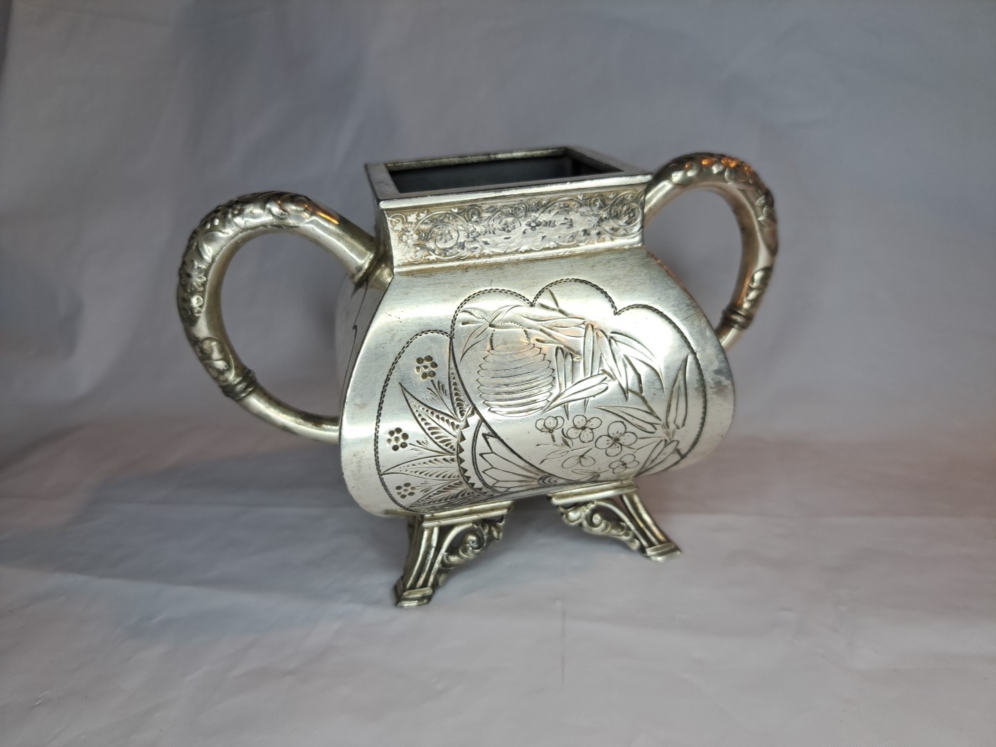 Antique Hartford Silver Plate Co Sugar QuadPlated 1881-1893 19th Century 1407