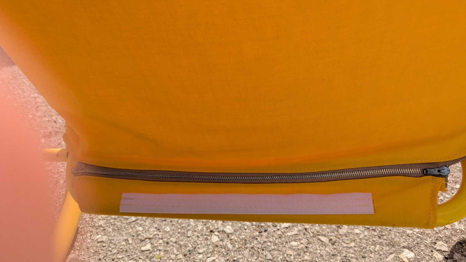 Vintage Post Modern Memphis Ellipse Rocker By Les Amisco Lemon Yellow Space Age