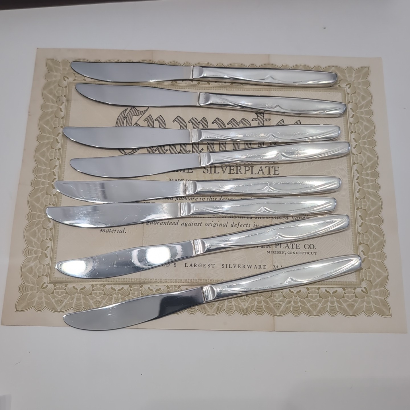 Supreme Silver Plate Flatware Concept 1957 Pattern 64 pcs Nakens Chest A+ Cond
