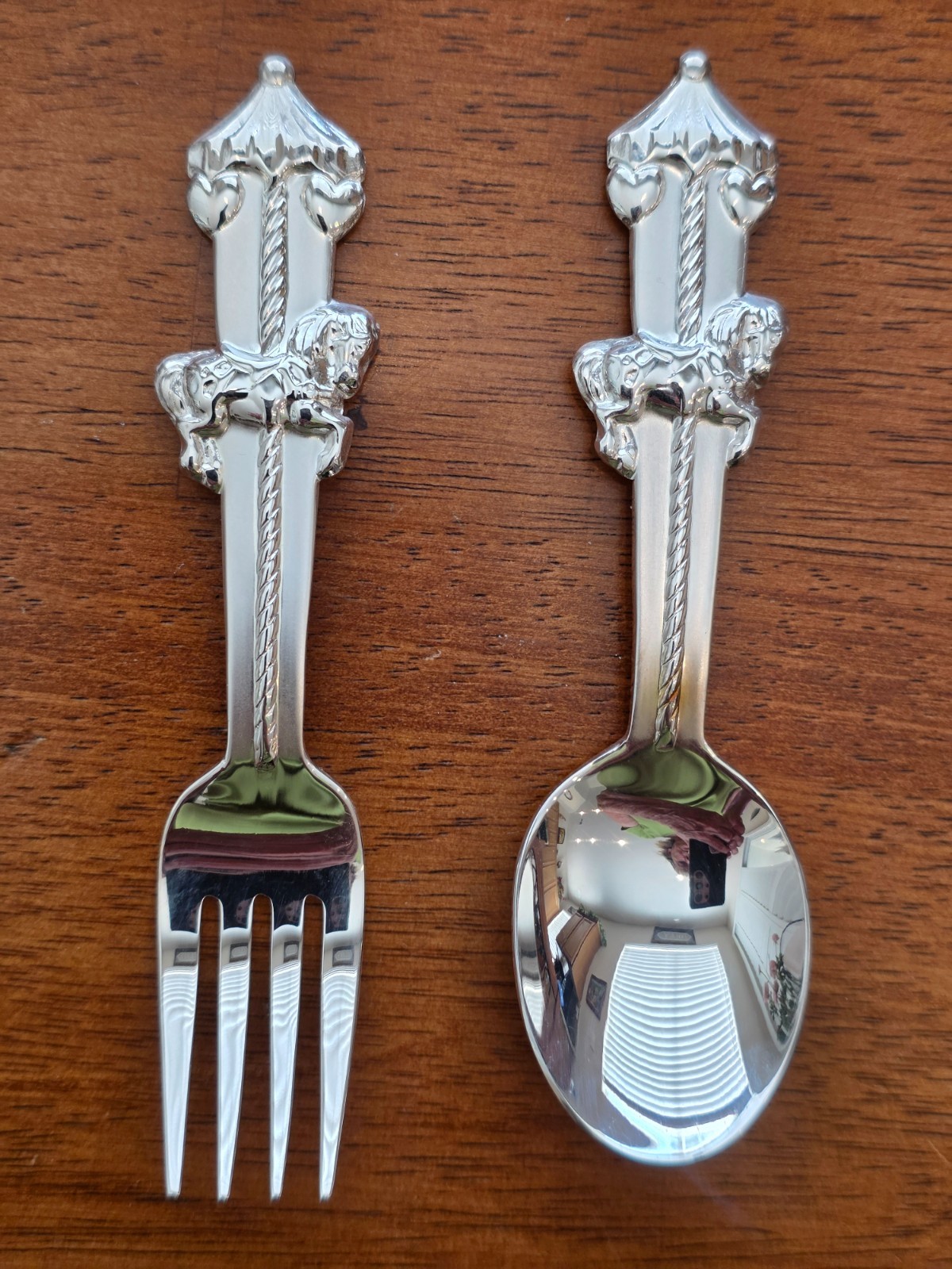Lenox Silverplate Carousel Childs Fork and Spoon – NIB