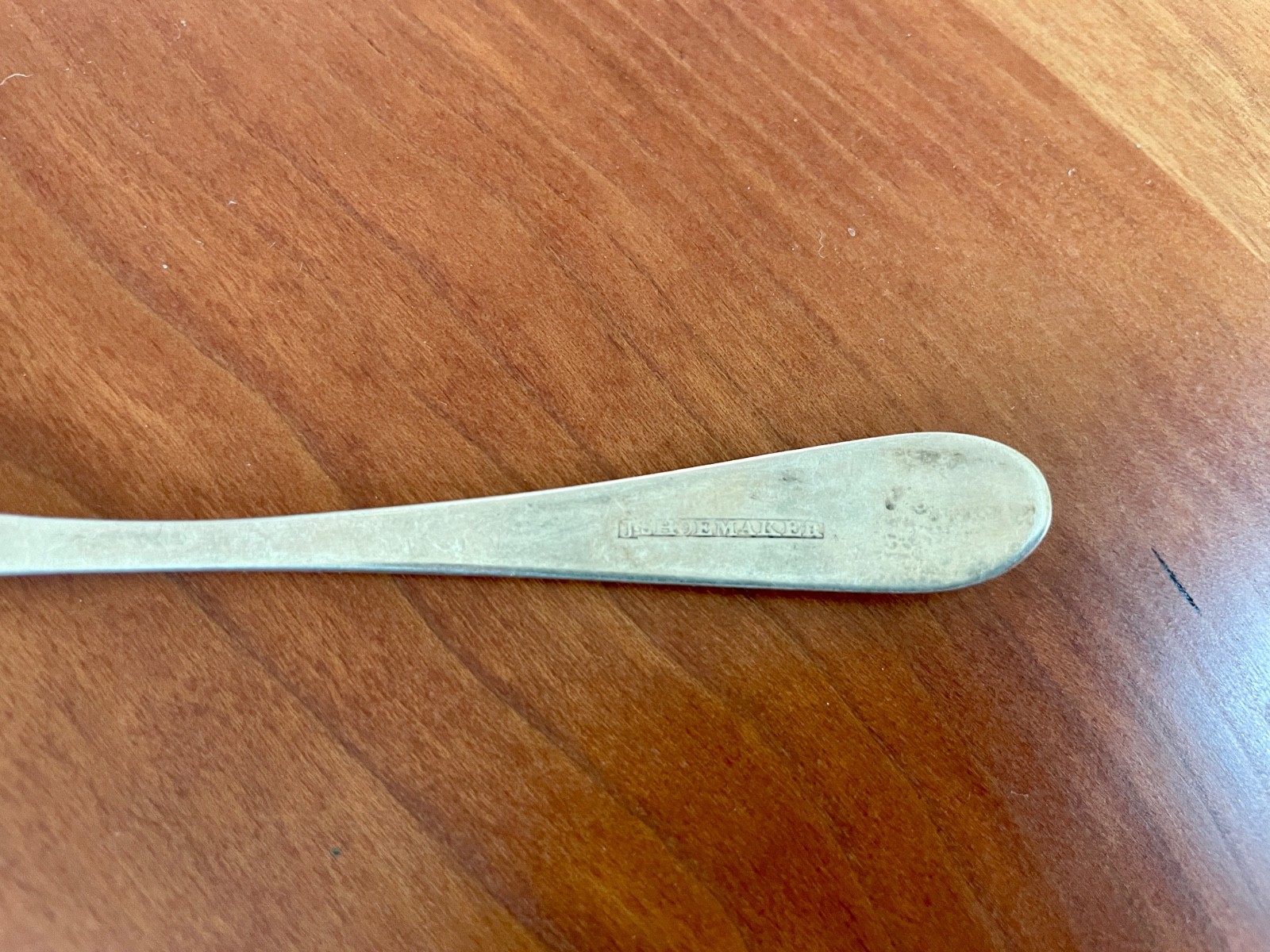 Coin Silver Bird Back (2) Teaspoons Joseph Shoemaker – Philadelphia 1785-1829