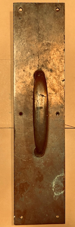 14″ x 3 1/2″ SOLID BRASS 1 lb. 6 oz. CHURCH DOOR PULL PLATE HANDLE