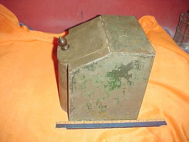 Antique General Store Flour, Tea, Coffee Tin Slant Front Box Canister Toleware