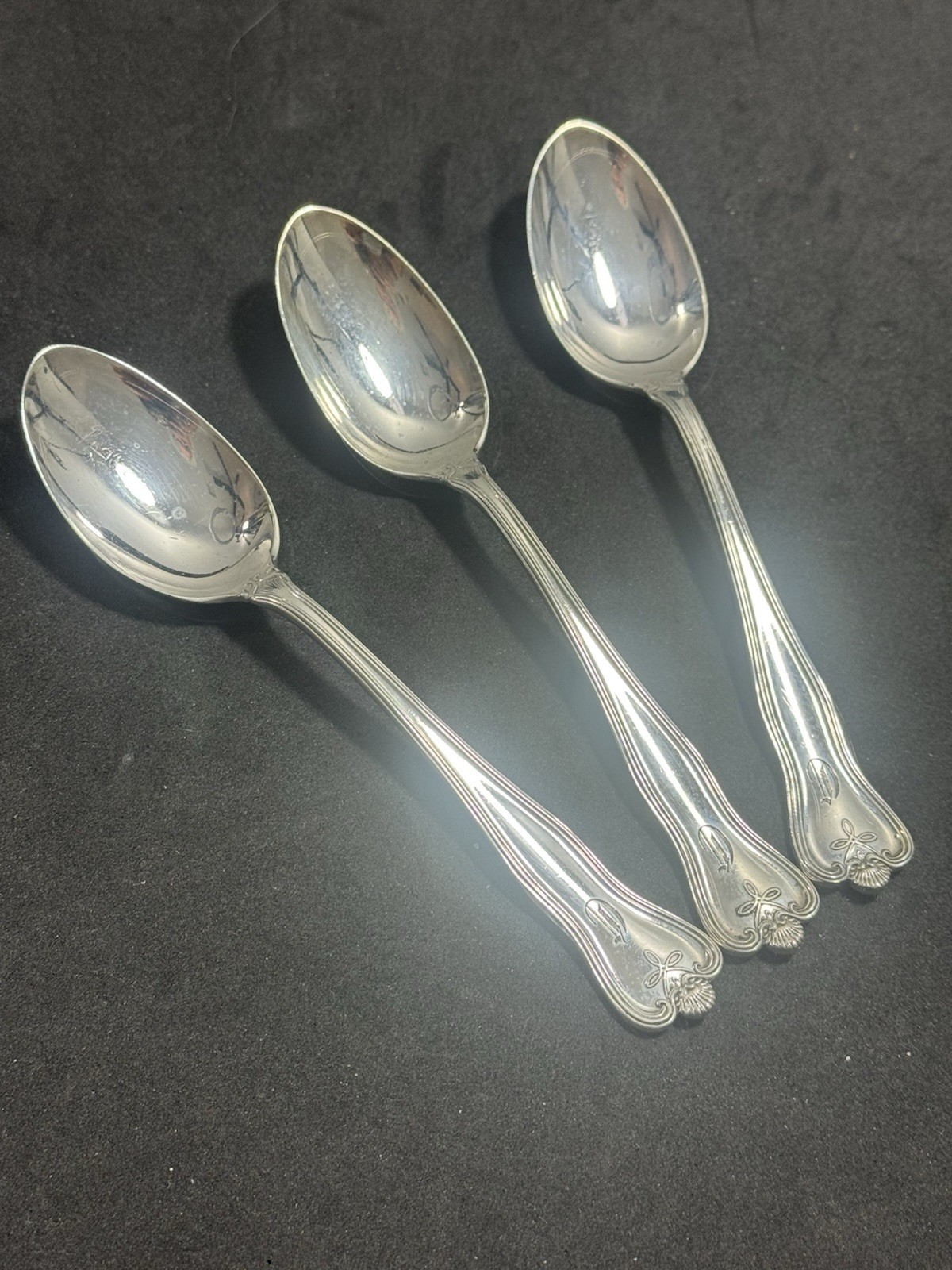 Priscilla by Frank Smith 3 Sterling Silver Teaspoons 5 3/4″ Weight 80.5 Grams