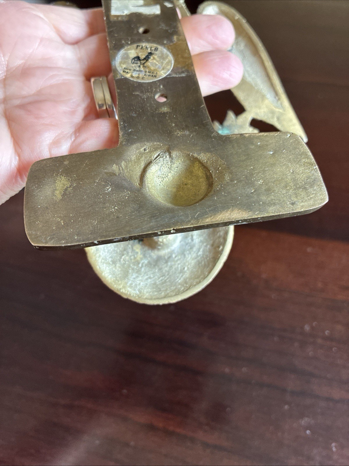 VNTG/Penco/Brass American Eagle Door Knocker/Globe/New Bedford MA/Taiwan/1970s