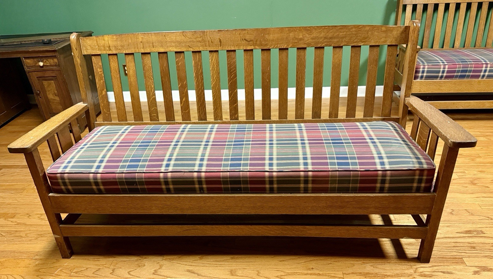 Heywood-Wakefield Solid Wood Bench | Vintage Institutional Bench | Masonic Home