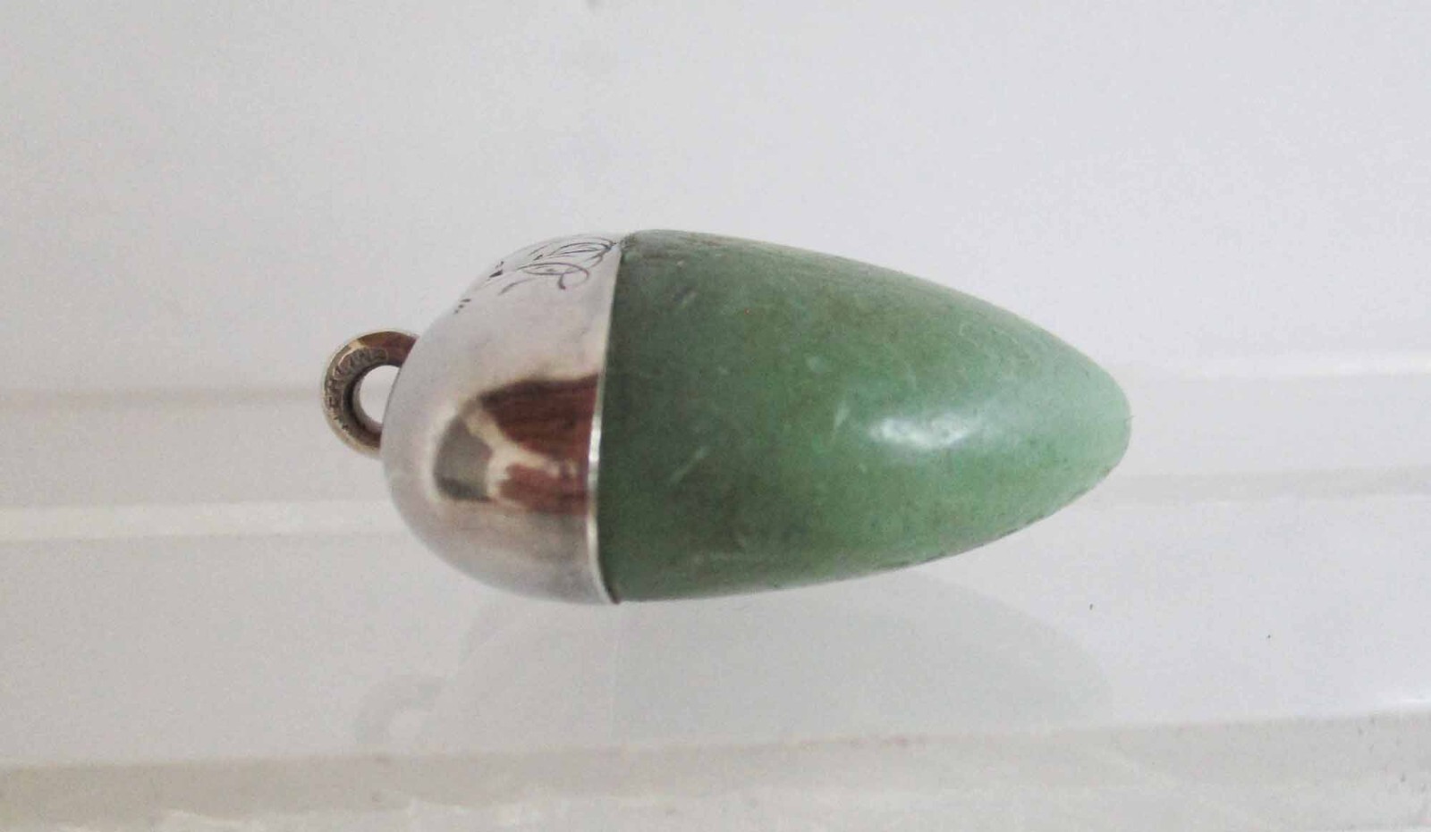 Antique Sewing Heart Shape Thread Waxer from Chatelaine Sterling Top c1900