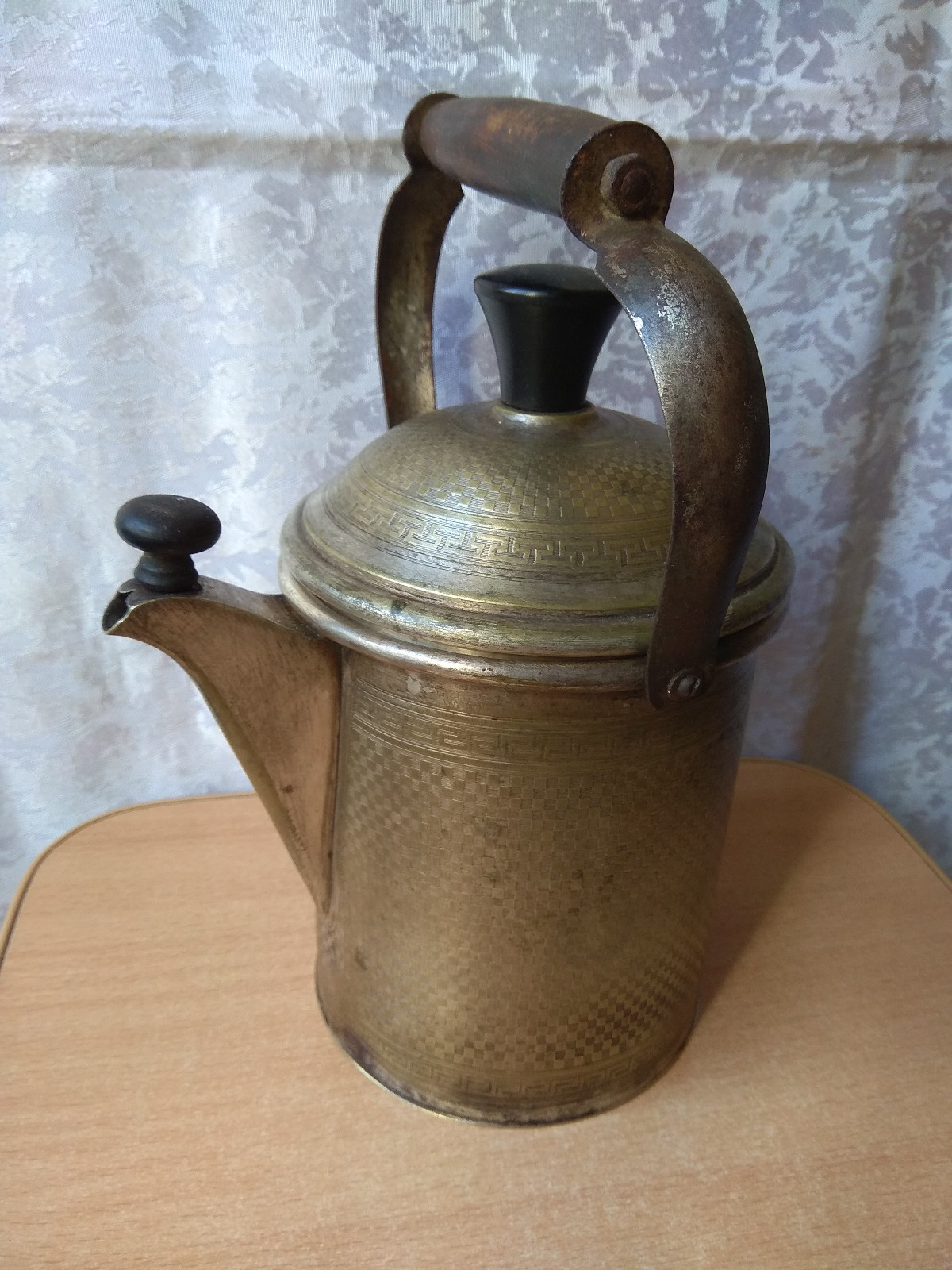 Vintage Polska Norblin Warszawa Antique Silverplate Bronze coffee maker POLISH