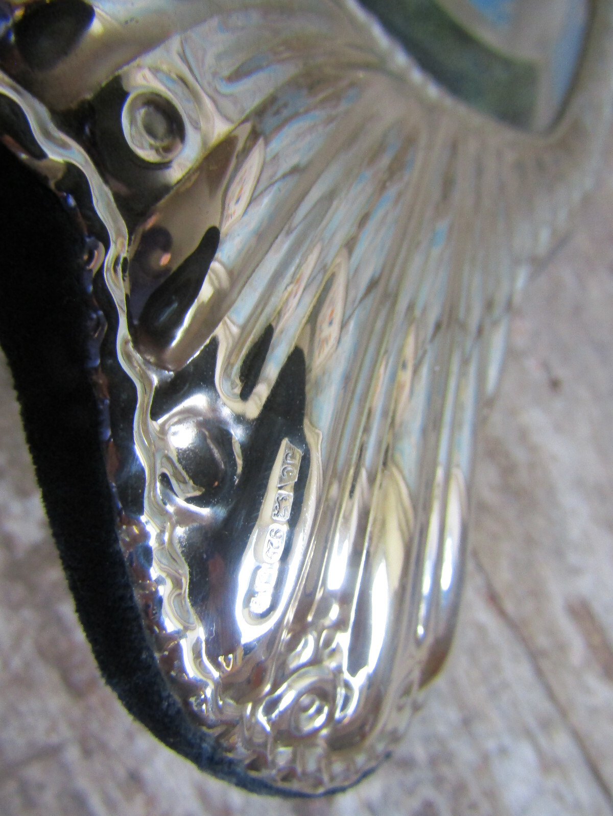 Hallmarked Solid Silver Love Heart Shaped Dressing Table Mirror Lovely Condition