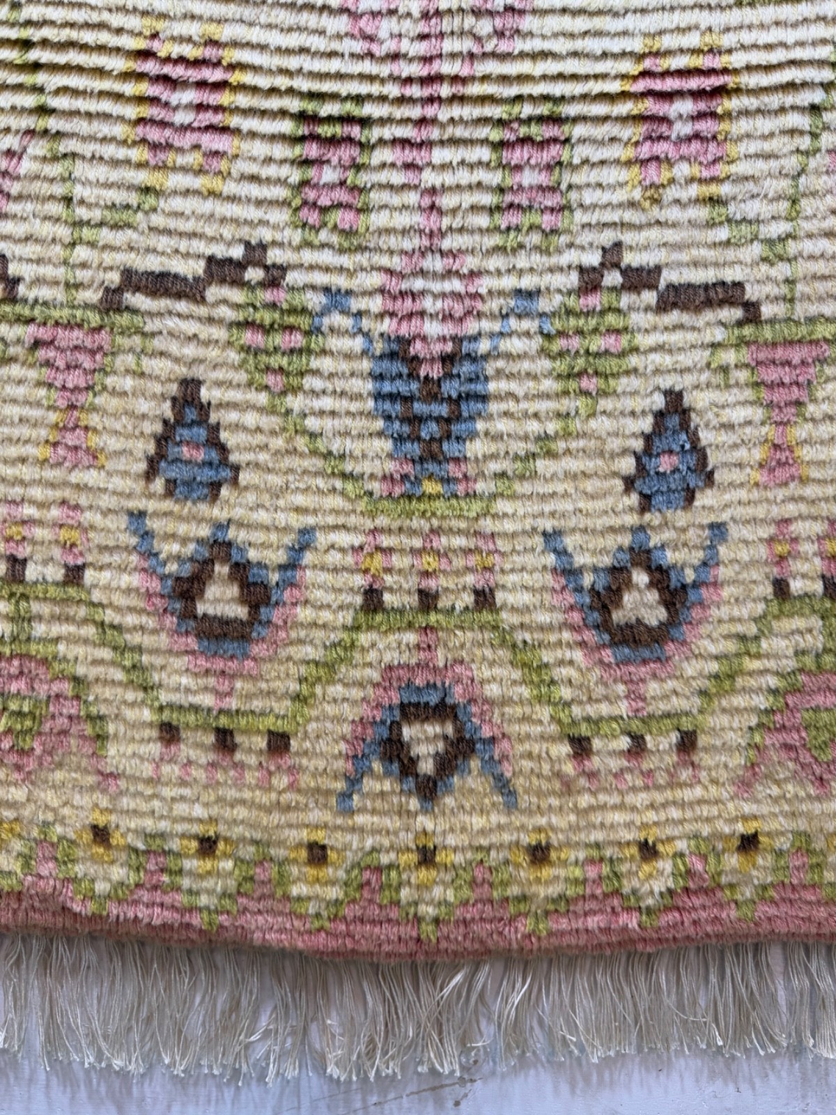 Vintage Fabulous Hand Knotted Dated Swedish Scandinavian Rya Shag Wool RugCarpet