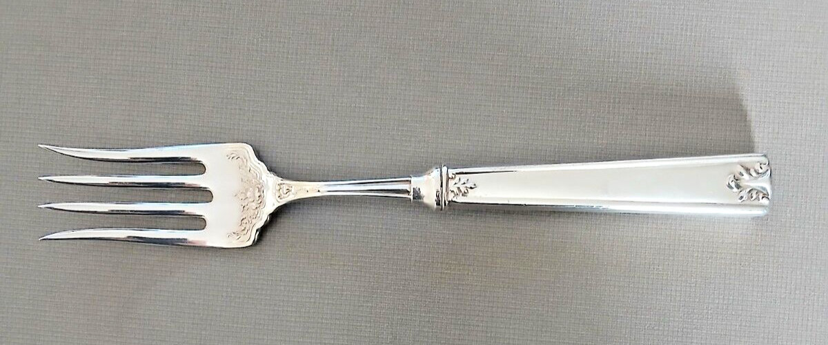 Silverplate Serving Fork Pat. June 18 ’11 1911 9 Inches Long Sharp Tines